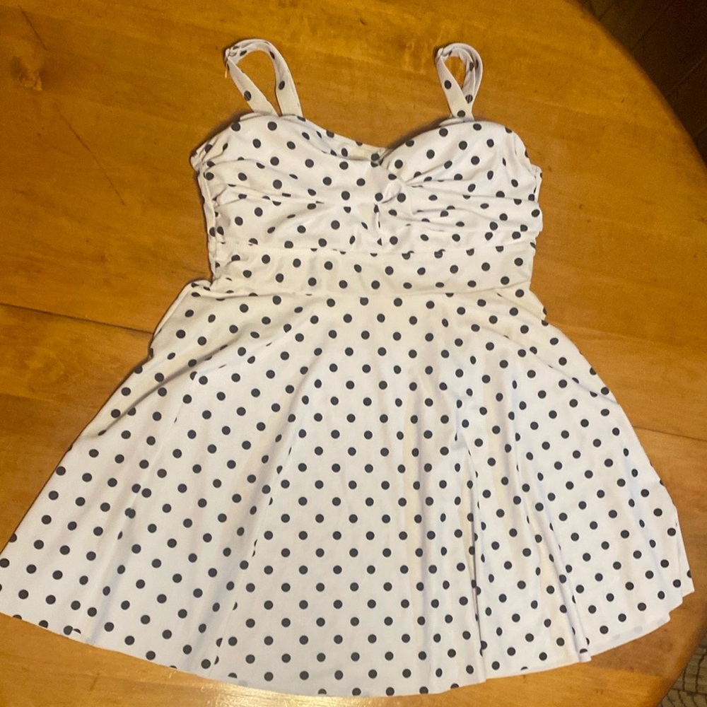 BloomChic Black and White Polka Dot One Piece Swim